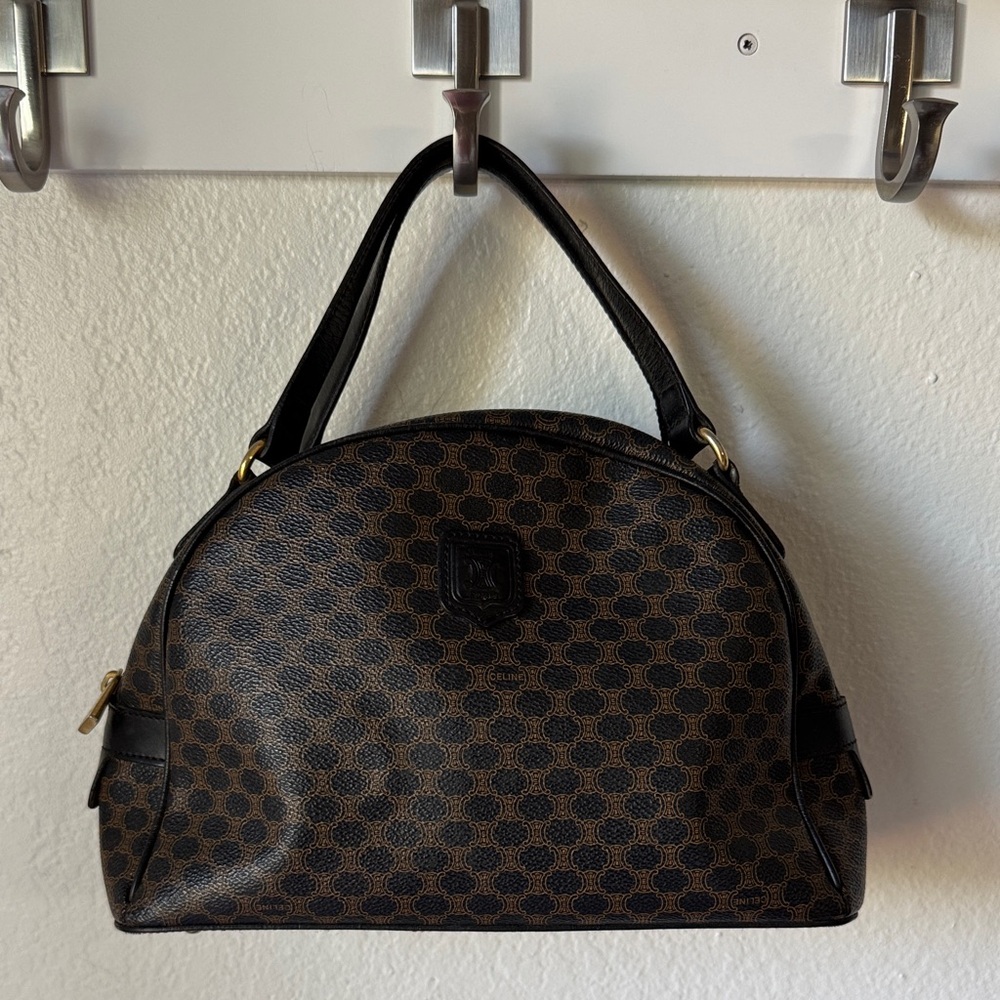 Celine Brown and Black Satchel